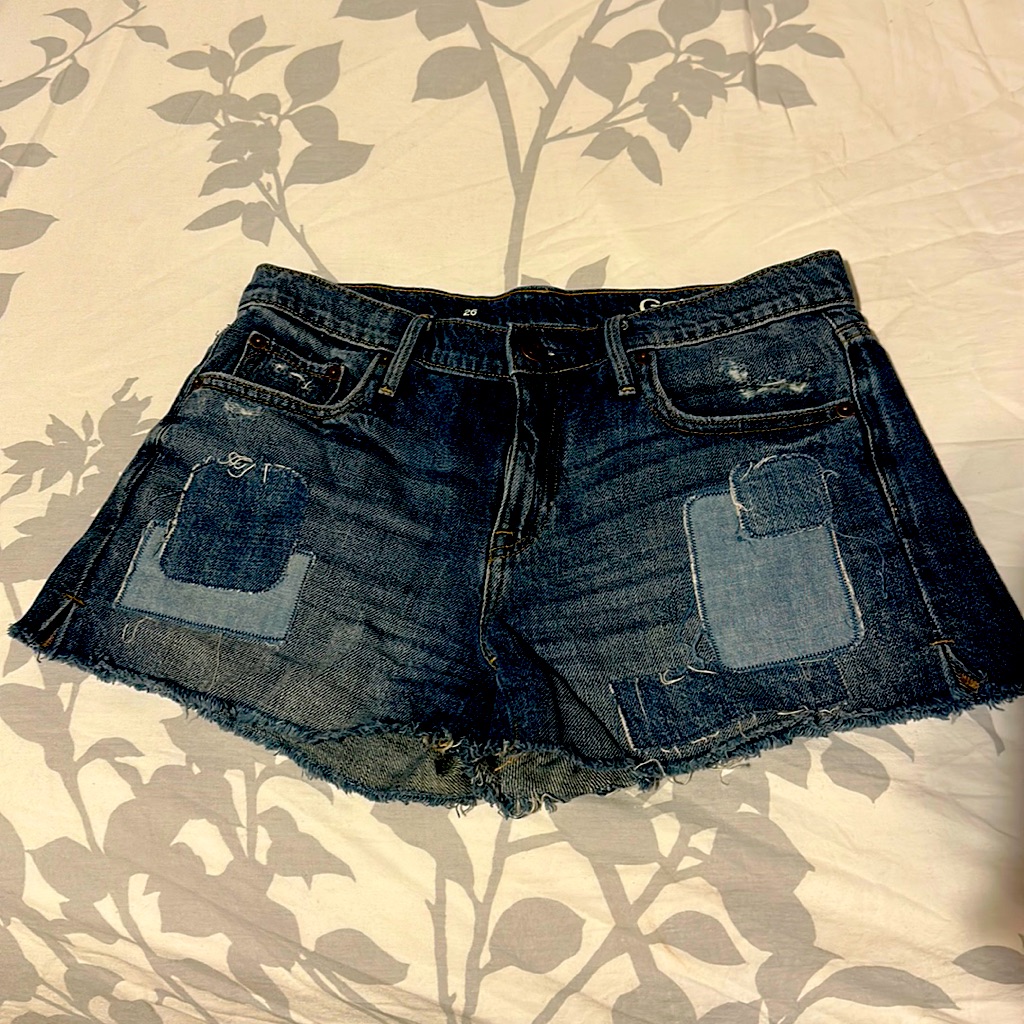 Patchwork Denim Shorts